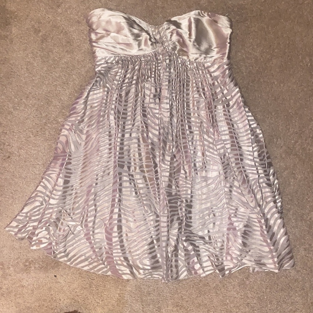 Sexy silk satin silver/chrome night dress